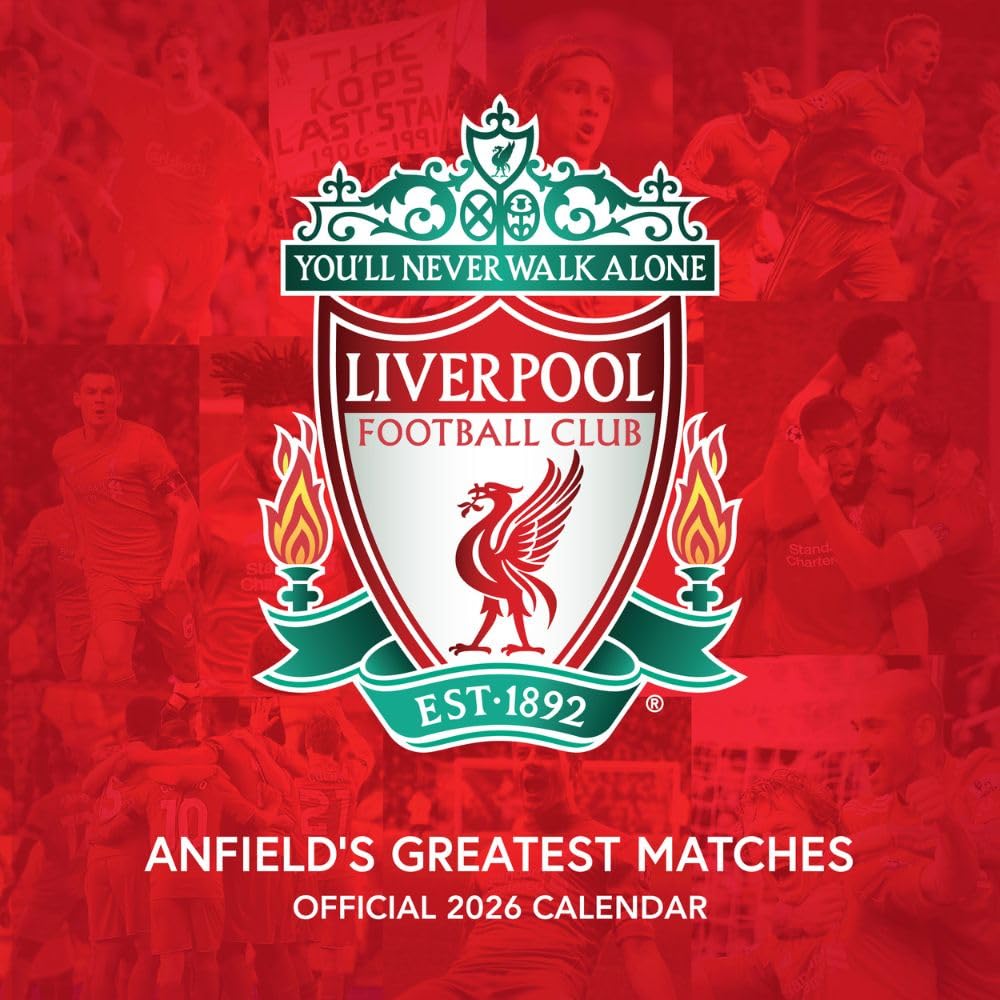 Liverpool FC Legends Square Calendar 2026 - Buy Calendars & Diaries at GiftMasters.co.uk