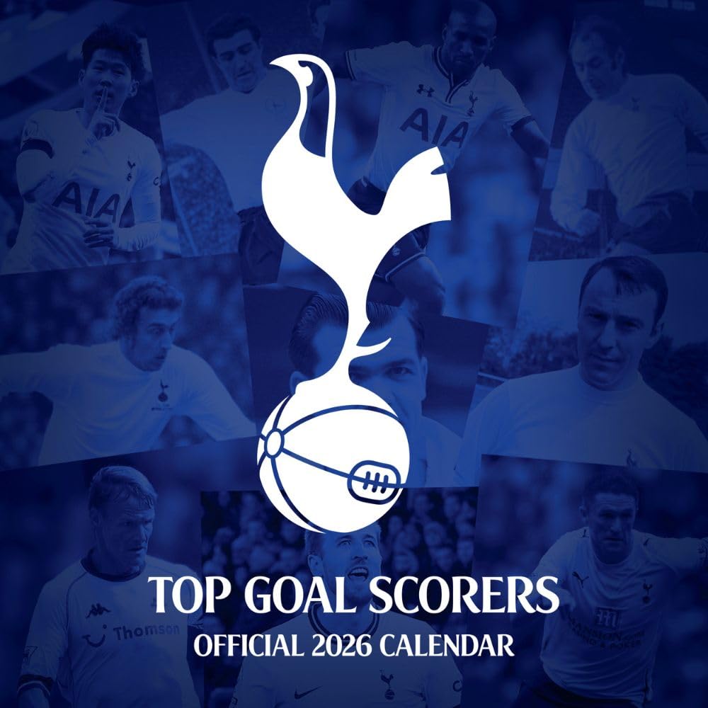 Tottenham Hotspur FC Legends Square Calendar 2026 - Buy Calendars & Diaries at GiftMasters.co.uk