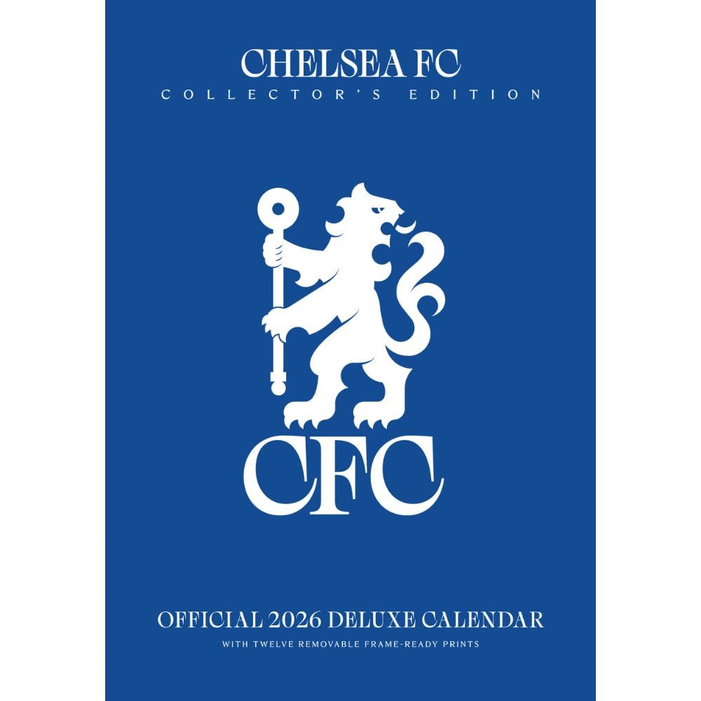 Chelsea FC Deluxe Calendar 2026 - Buy Calendars & Diaries at GiftMasters.co.uk