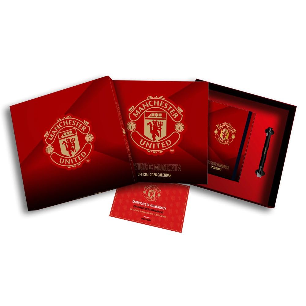 Manchester United FC Calendar & Diary Musical Gift Box 2026 - Buy Calendars & Diaries at GiftMasters.co.uk