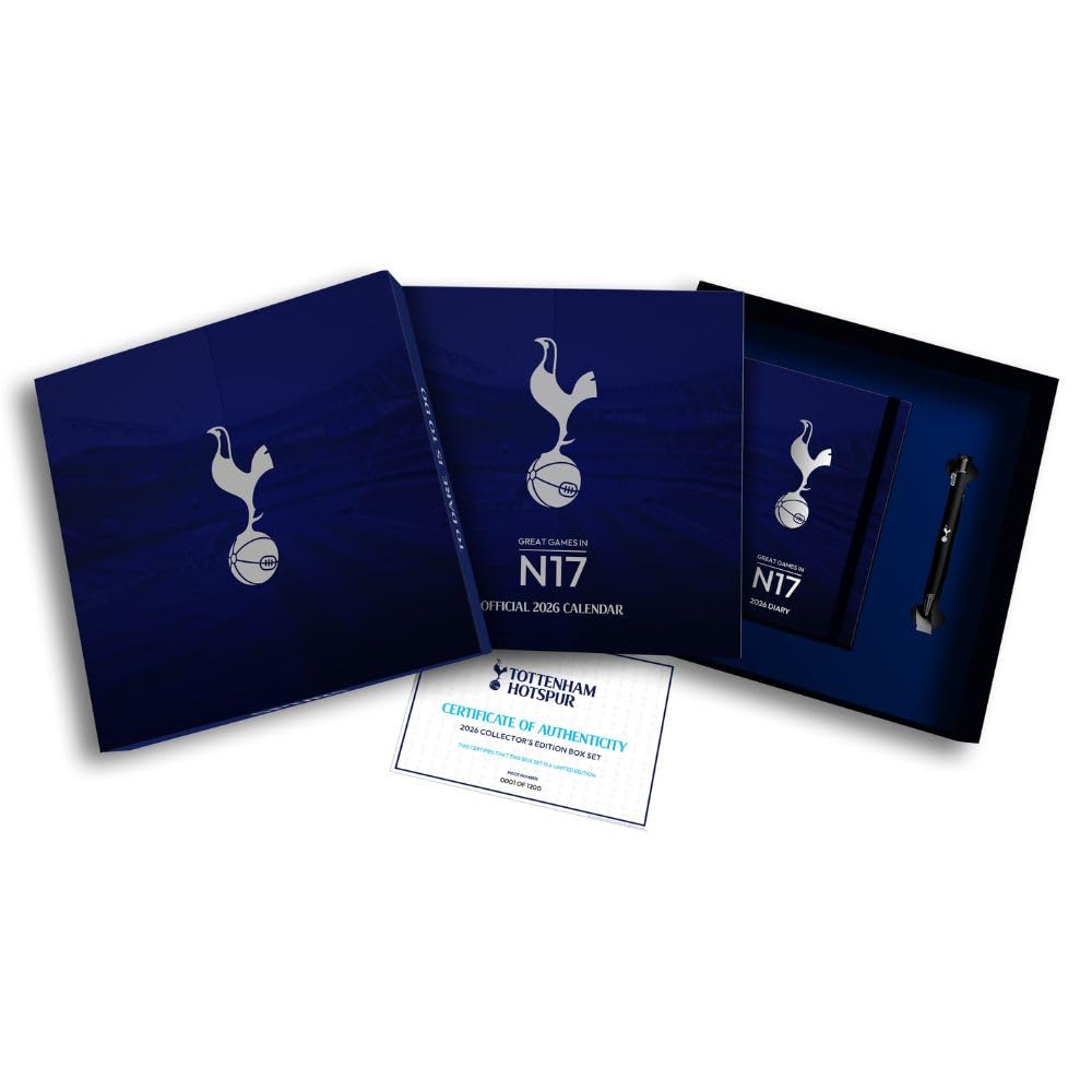 Tottenham Hotspur FC Calendar & Diary Musical Gift Box 2026 - Buy Calendars & Diaries at GiftMasters.co.uk
