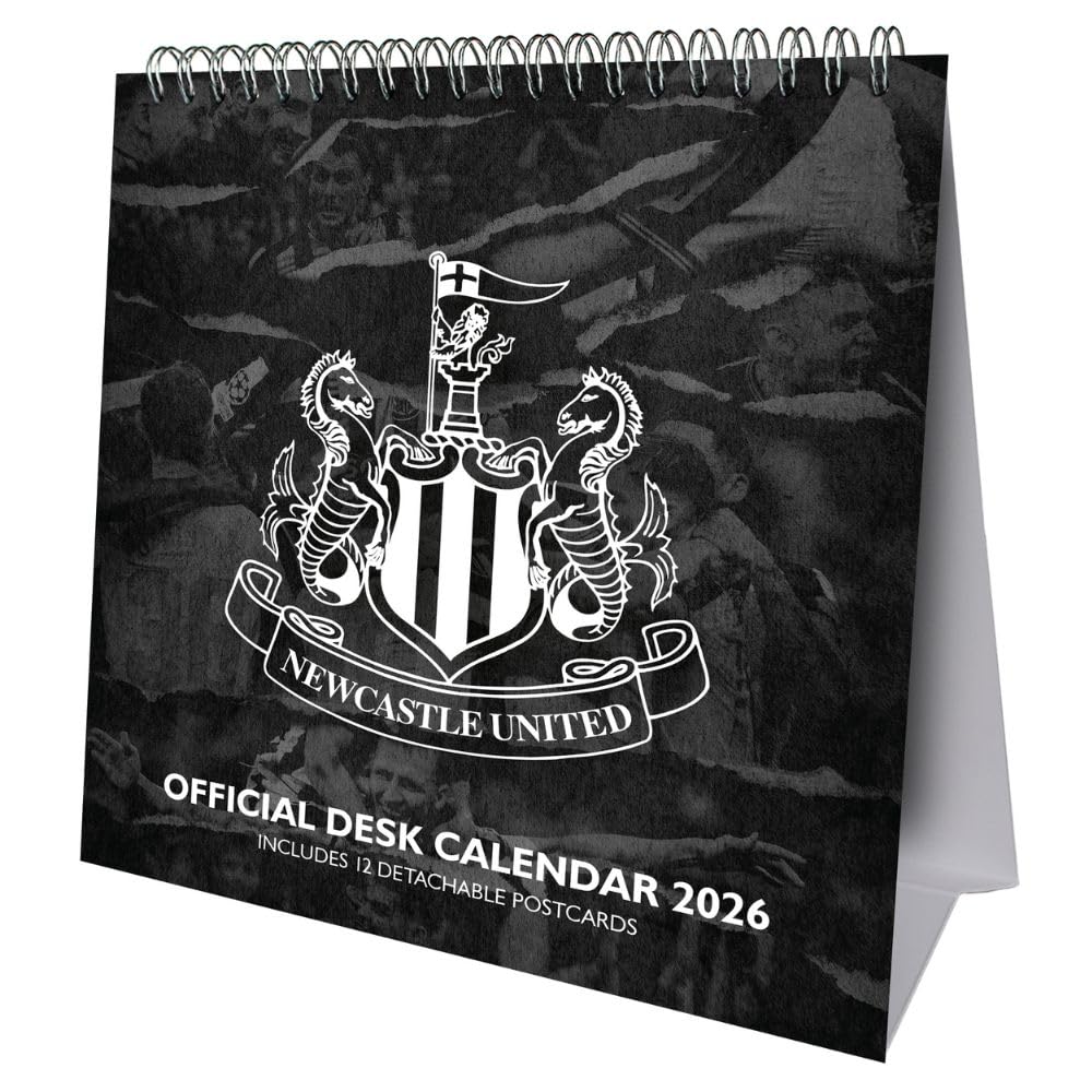 Newcastle United FC Desktop Calendar 2026 - Buy Calendars & Diaries at GiftMasters.co.uk