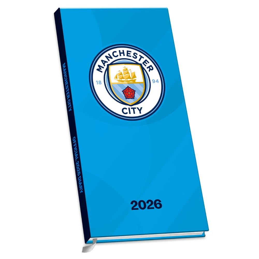 Manchester City FC Slim Diary 2026 - Buy Calendars & Diaries at GiftMasters.co.uk