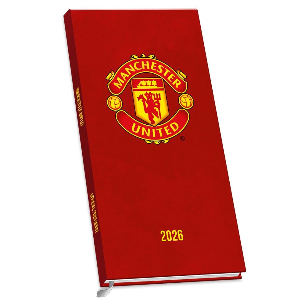Manchester United FC Slim Diary 2026 - Buy Calendars & Diaries at GiftMasters.co.uk