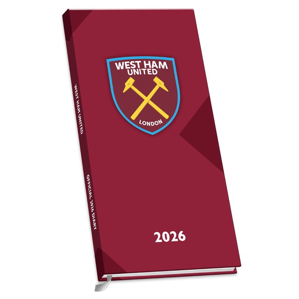 West Ham United FC Slim Diary 2026 - Buy Calendars & Diaries at GiftMasters.co.uk