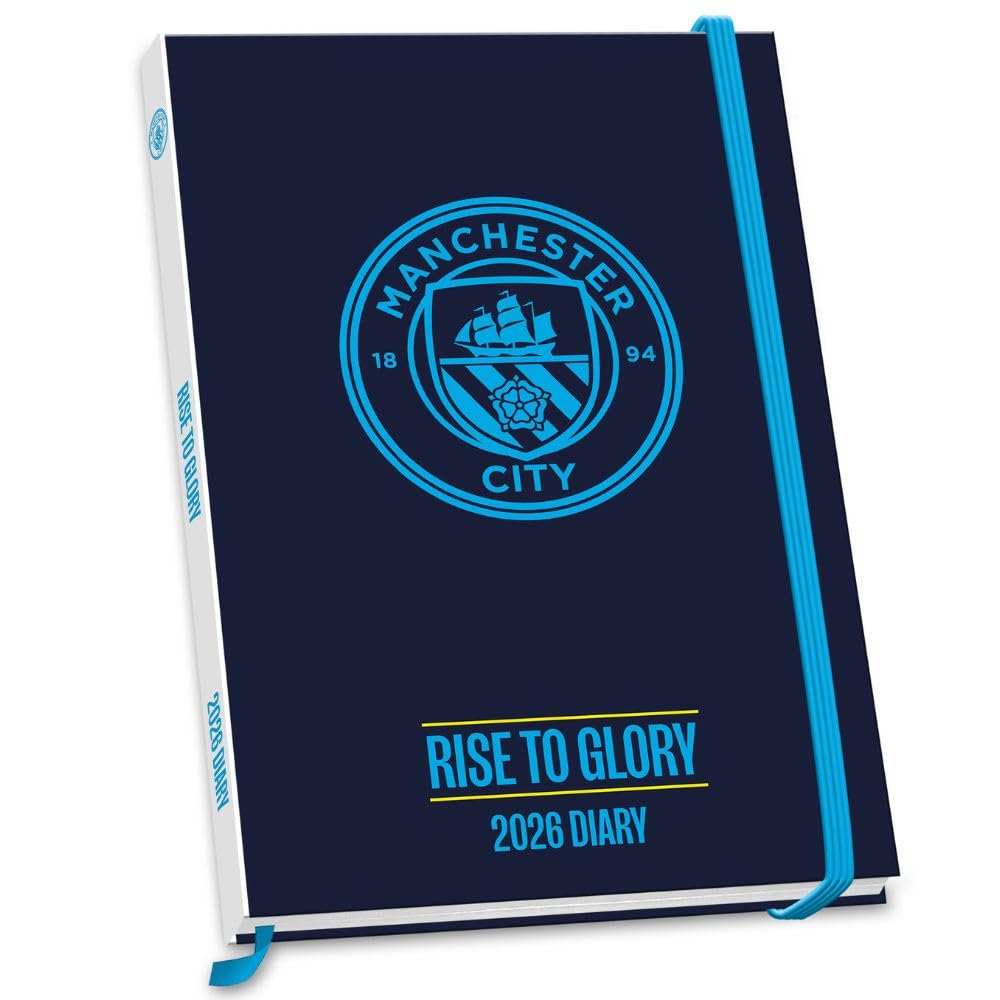 Manchester City FC A5 Diary 2026 - Buy Calendars & Diaries at GiftMasters.co.uk