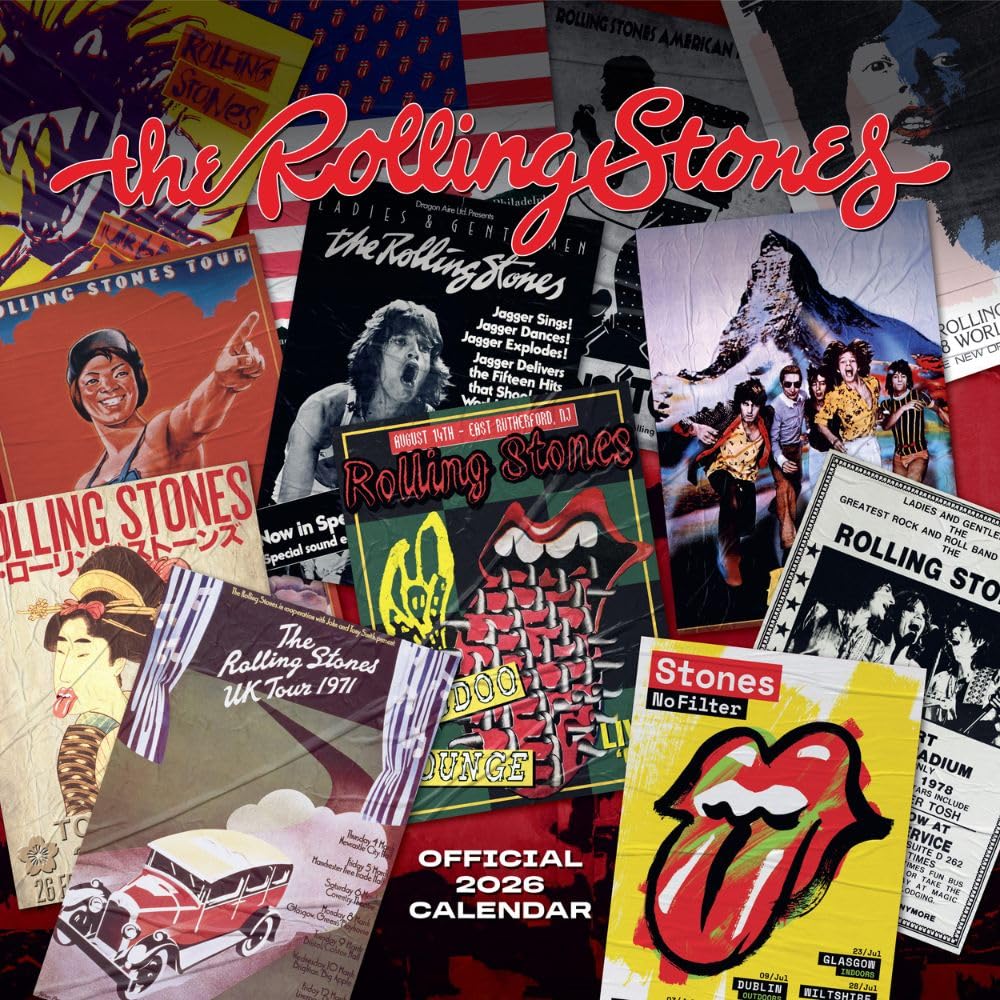 The Rolling Stones Square Calendar 2026 - Buy Calendars & Diaries at GiftMasters.co.uk