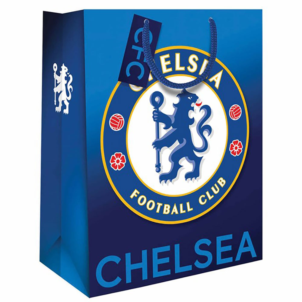 Chelsea FC Medium Colour Gift Bag - Buy Cards & Gift Wrap at GiftMasters.co.uk