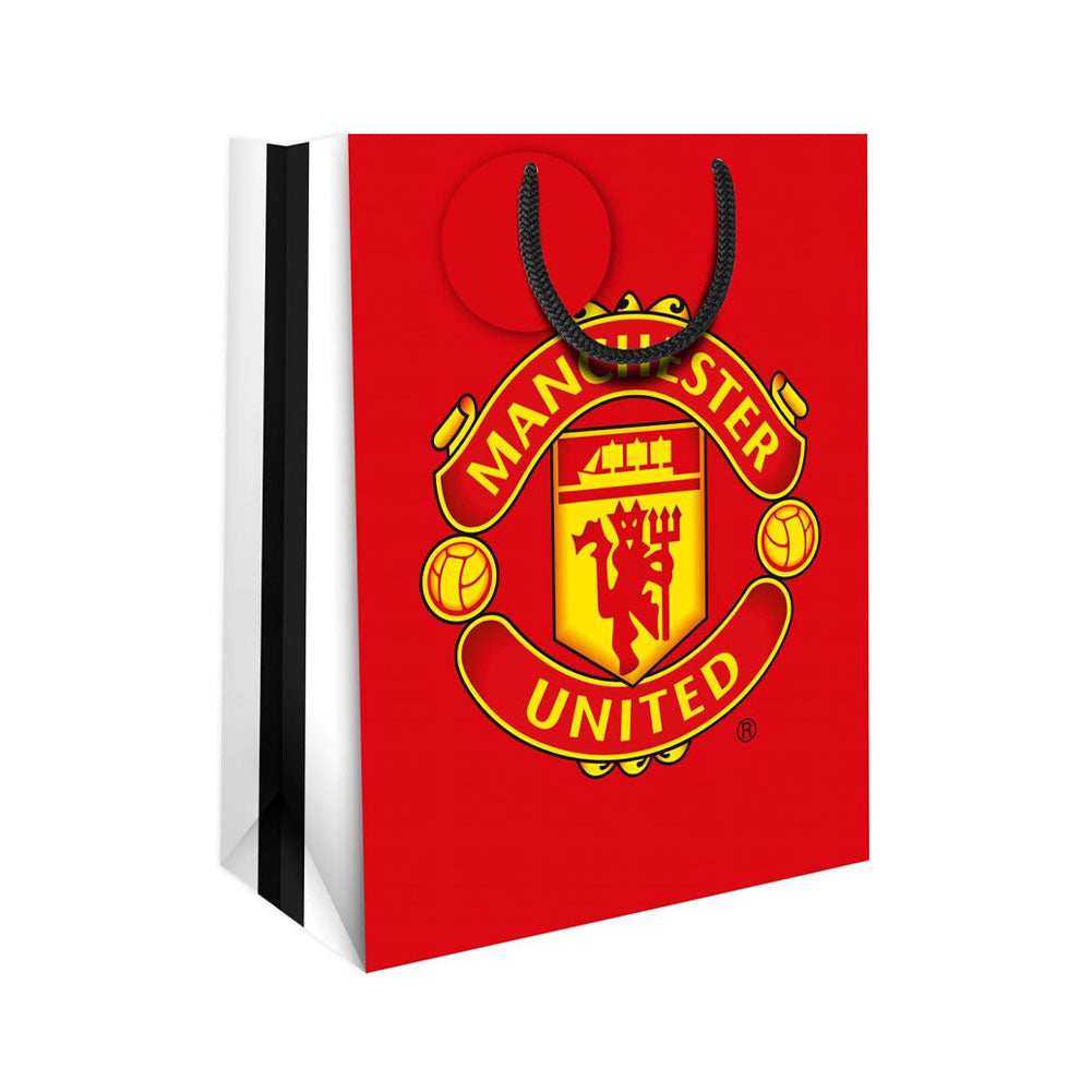 Manchester United FC Small Colour Gift Bag - Buy Cards & Gift Wrap at GiftMasters.co.uk