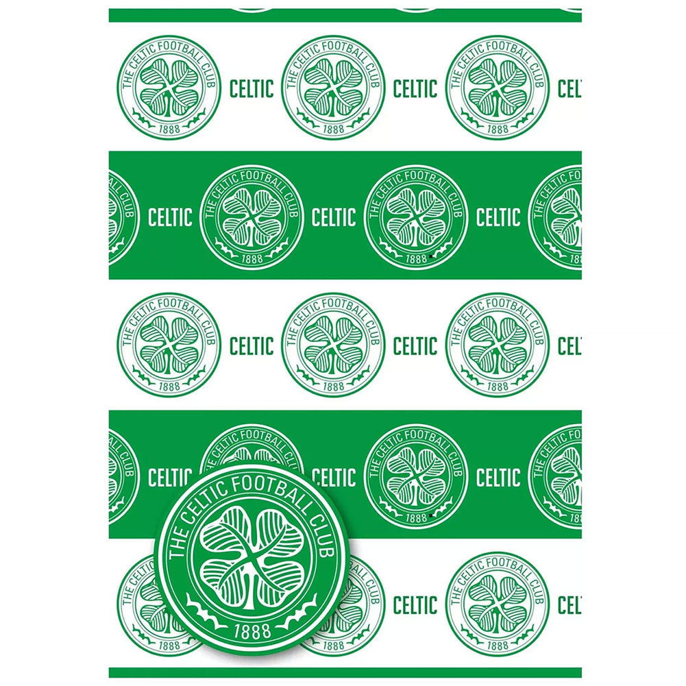 Celtic FC Text Gift Wrap - Buy Cards & Gift Wrap at GiftMasters.co.uk