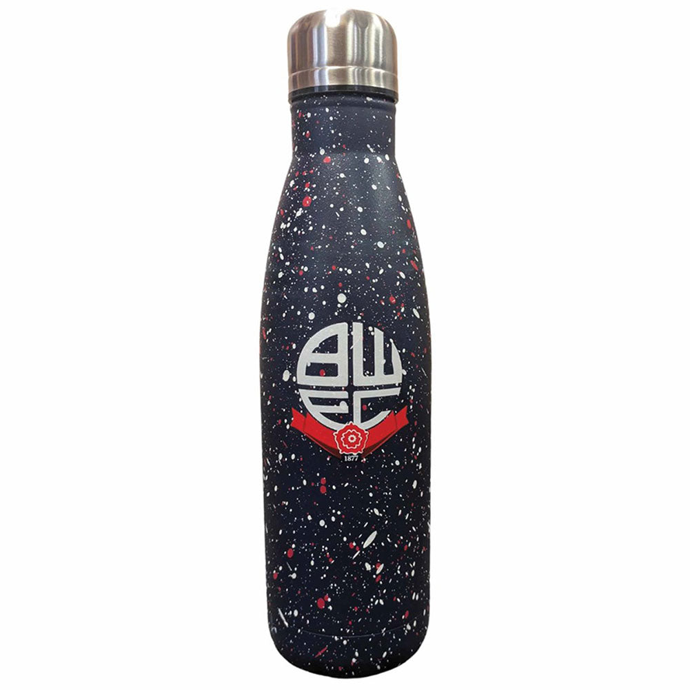 Bolton Wanderers FC Paint Splatter Thermal Flask - Buy Bottles & Flasks at GiftMasters.co.uk