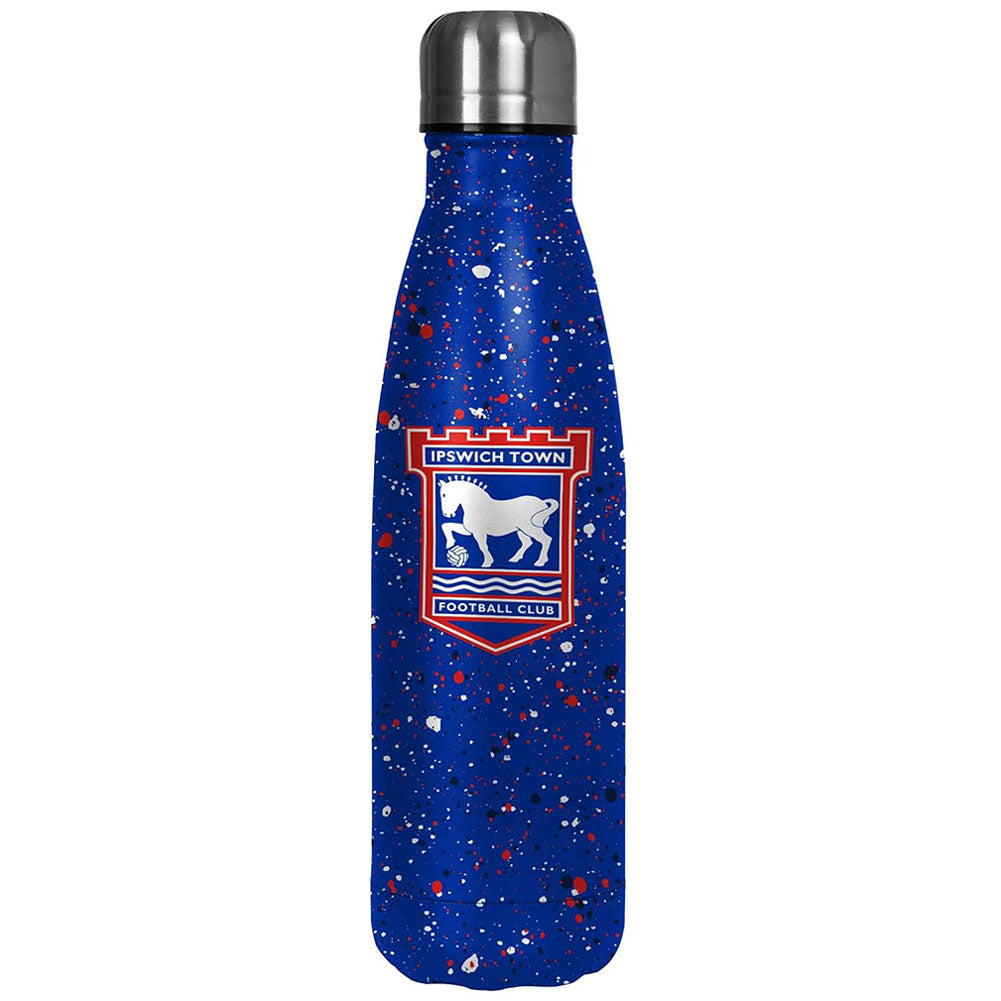 Ipswich Town FC Paint Splatter Thermal Flask - Buy Bottles & Flasks at GiftMasters.co.uk