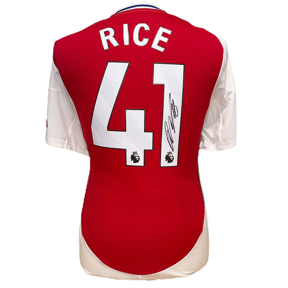 Arsenal FC Rice Signed Shirt - Buy Shirts at GiftMasters.co.uk