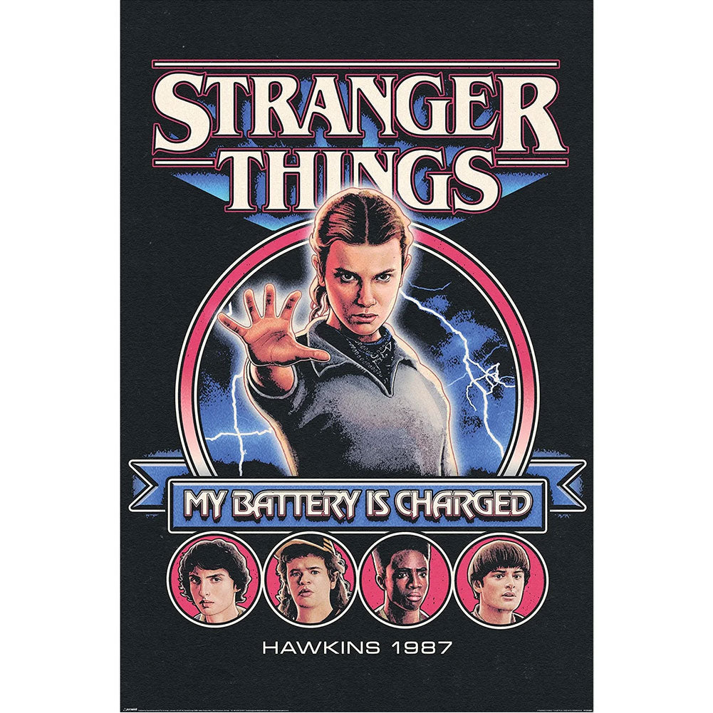 Stranger Things 5 Poster My Battery Is Charged 46 - Buy Posters at GiftMasters.co.uk