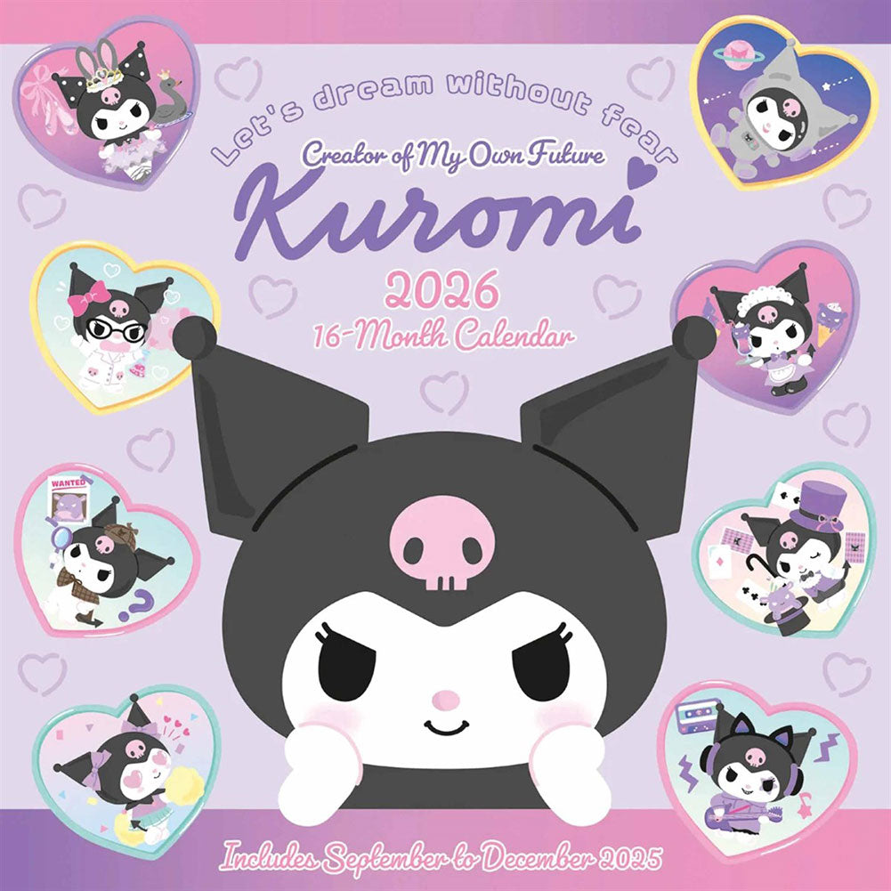 Kuromi Square Calendar 2026 - Buy Calendars & Diaries at GiftMasters.co.uk