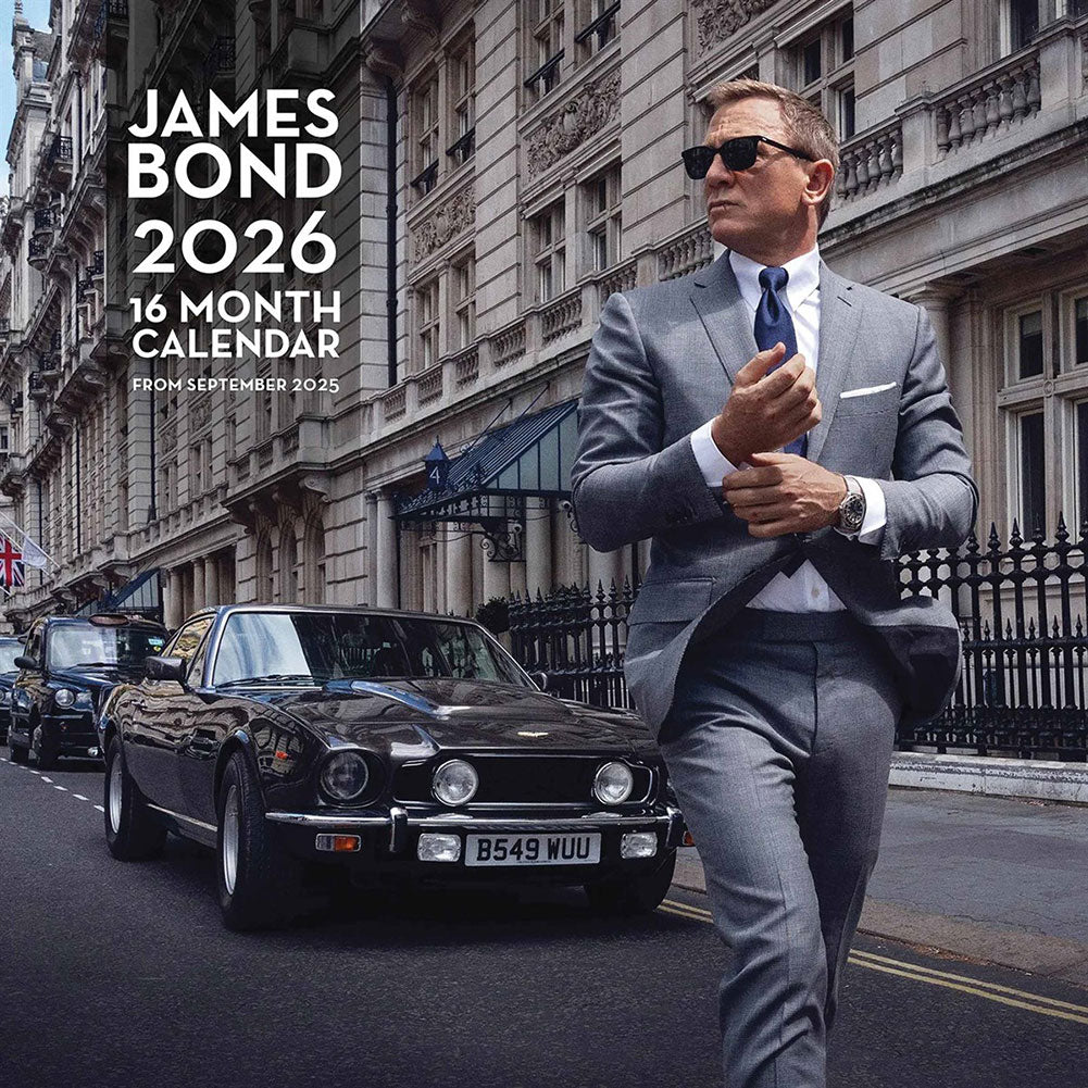 James Bond Square Calendar 2026 - Buy Calendars & Diaries at GiftMasters.co.uk