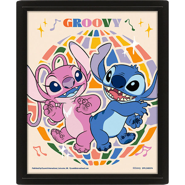 Lilo & Stitch Groovy Framed 3D Picture
