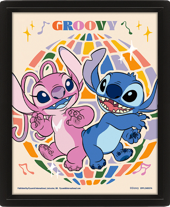 Lilo & Stitch Groovy Framed 3D Picture - Buy Pictures at GiftMasters.co.uk