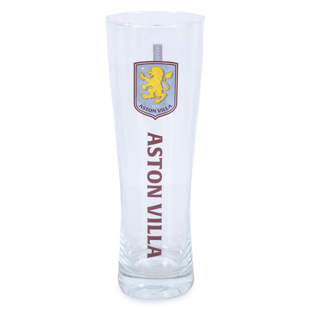 Aston Villa FC Tall Beer Glass - Buy Pint Glasses & Tumblers at GiftMasters.co.uk