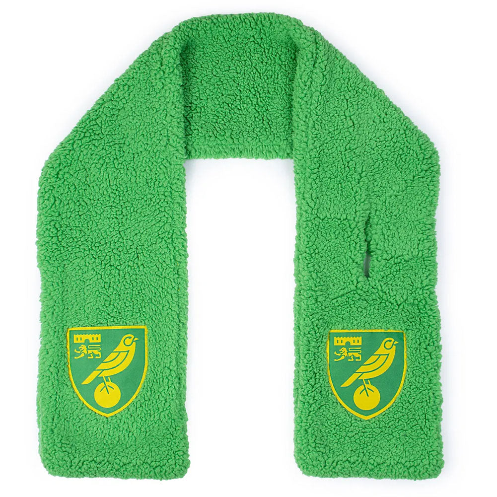 Norwich City FC Sherpa Scarf - Buy Gloves & Scarves at GiftMasters.co.uk