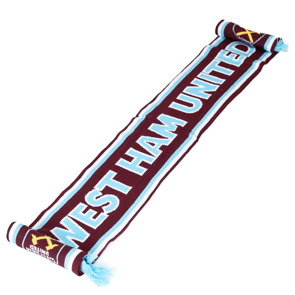 West Ham United FC Crest Scarf - Buy Gloves & Scarves at GiftMasters.co.uk