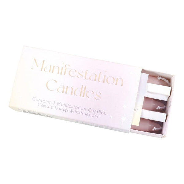 3 Manifestation Spell Candles in a Box - GiftMasters.co.uk