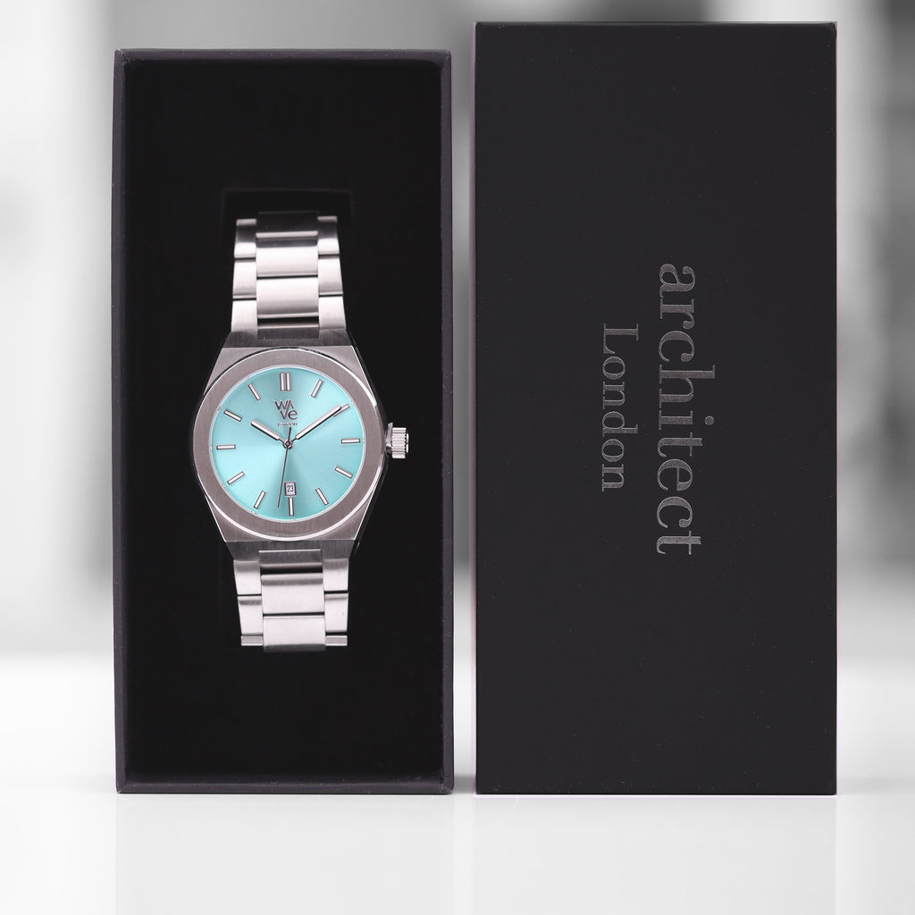 Wave by Architect in Ocean Blue - Handwriting Engraving - Buy Wave at GiftMasters.co.uk
