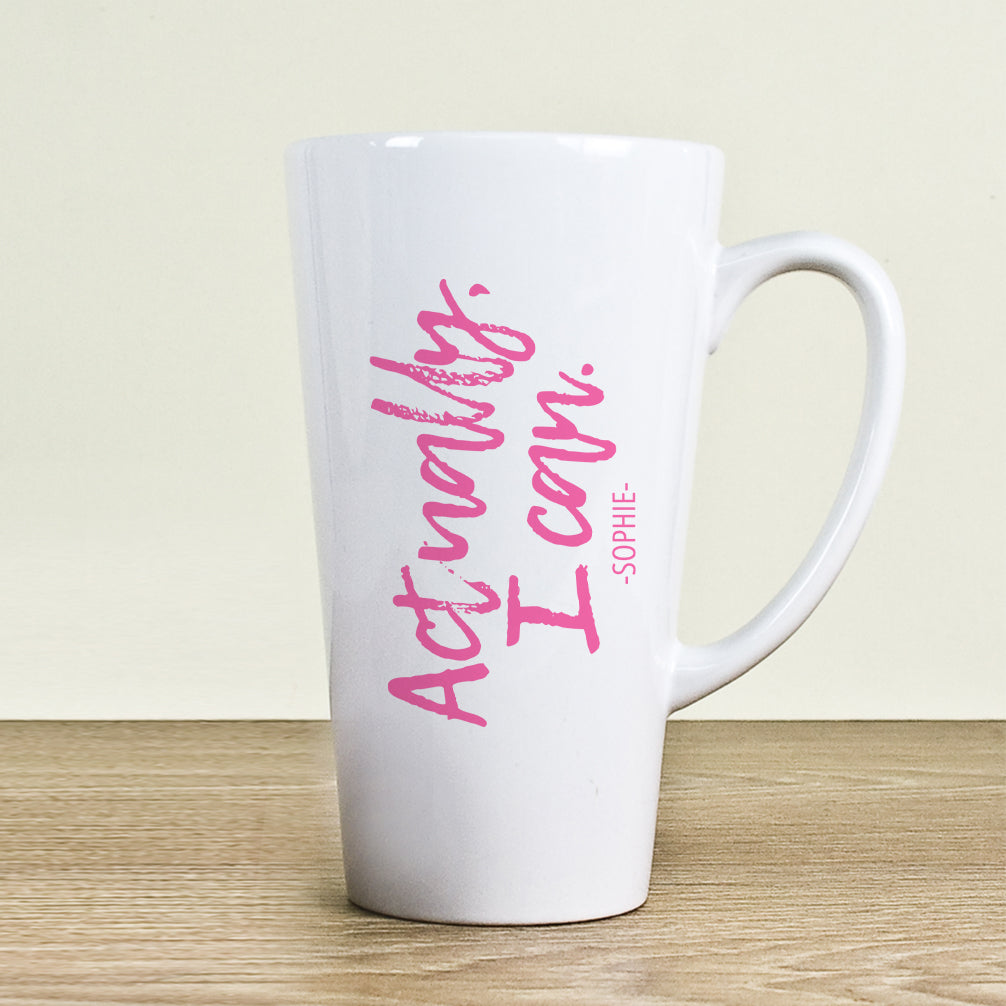 Actually I Can Handwritten Latte Mug - Buy Ceramic Mugs at GiftMasters.co.uk