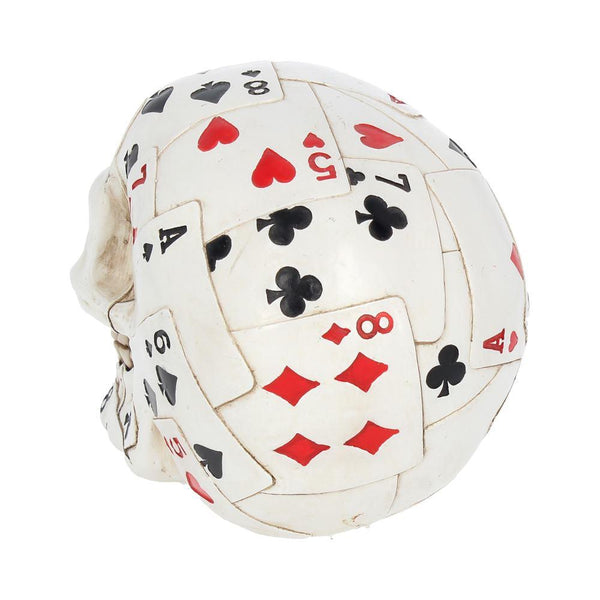 Dead Mans Hand Skull 15cm Ornament - GiftMasters.co.uk