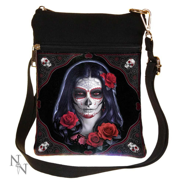 Sugar Skull (JR) Shoulder Bag 23cm - GiftMasters.co.uk