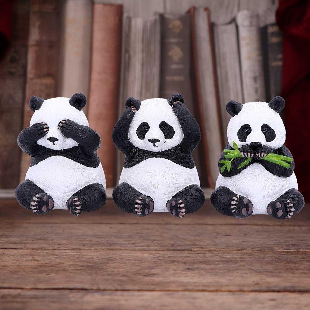 Three Wise Pandas 8.5cm Ornament