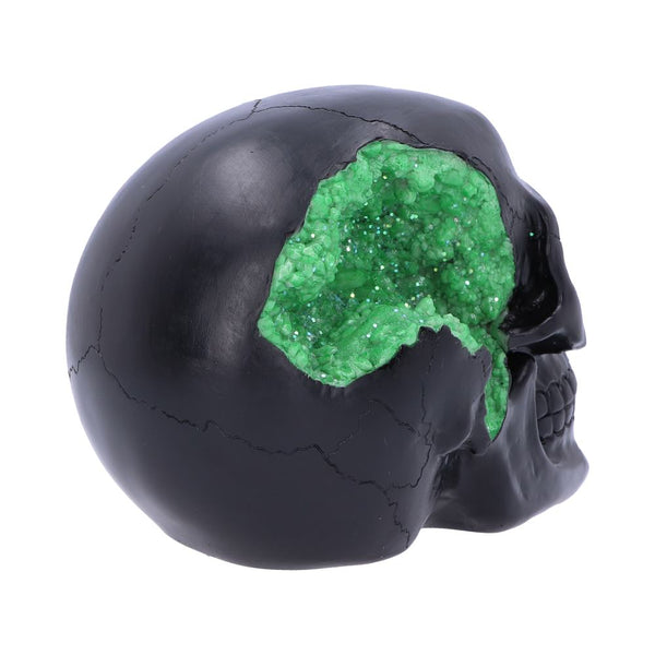 Geode Skull Green 17cm Ornament - GiftMasters.co.uk