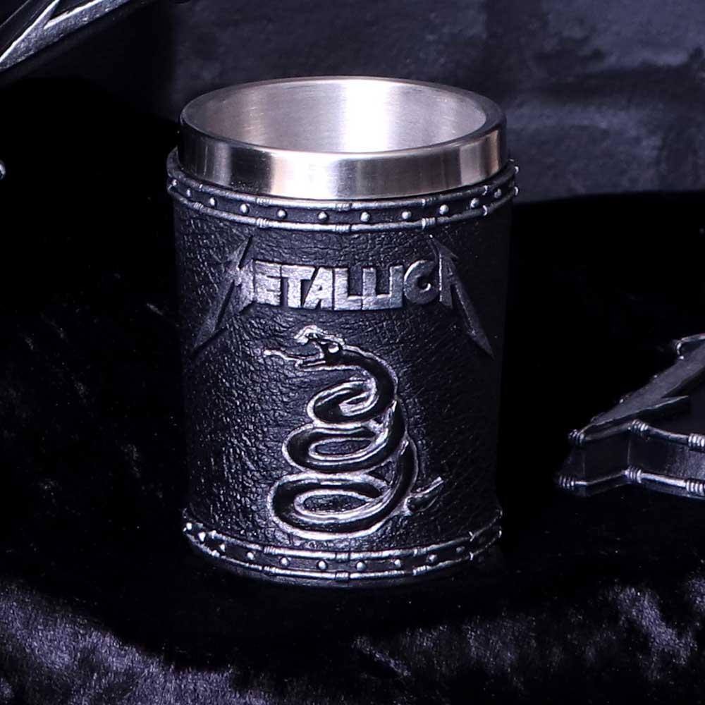 Metallica - The Black Album Shot Glass 7.5cm - Buy Shot Glasses at GiftMasters.co.uk