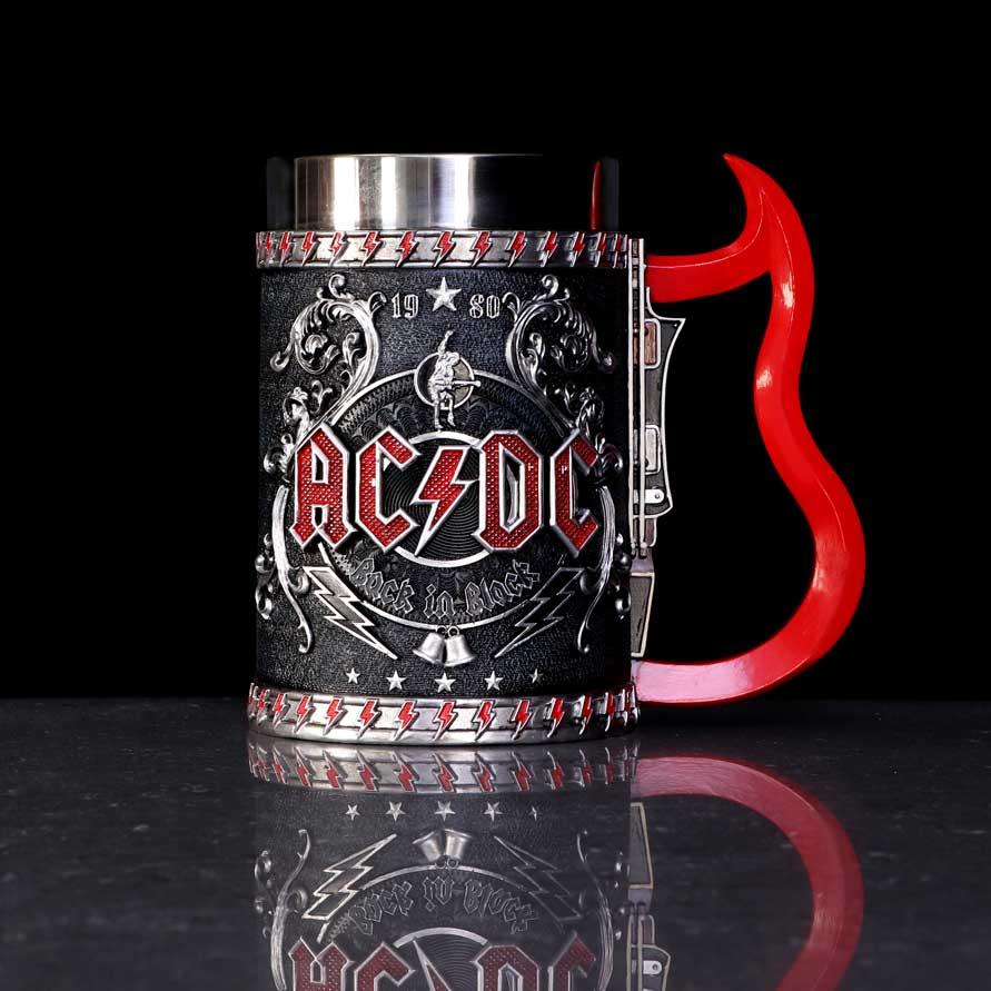 ACDC Back in Black Tankard 16cm - Buy Tankards at GiftMasters.co.uk