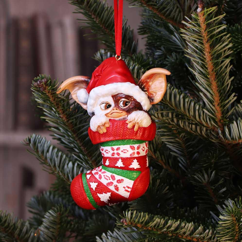 Gremlins Gizmo in Stocking Hanging Ornament 12cm - Buy Hanging Decorations at GiftMasters.co.uk