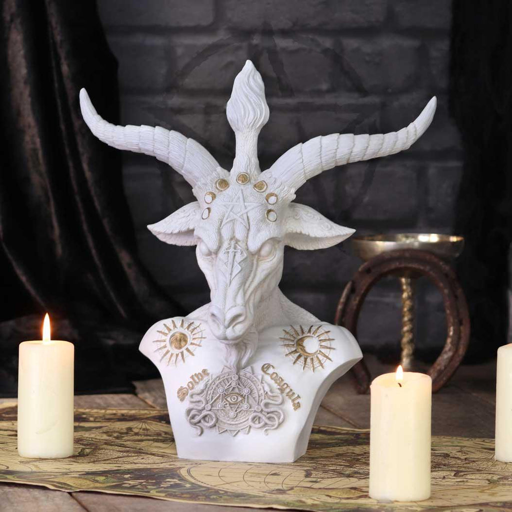 Baphomet Bust (White) 33.5cm Ornament