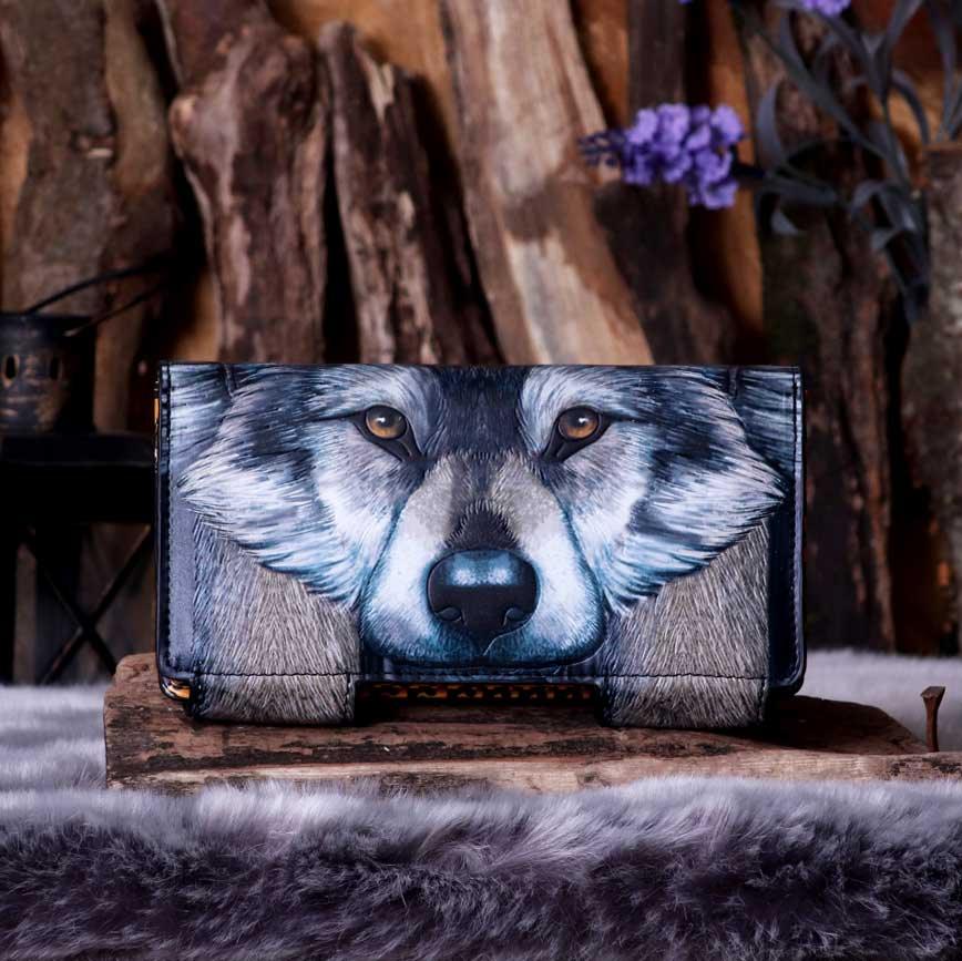 Guardian Wolf Embossed Purse 18.5cm - Buy Purses at GiftMasters.co.uk