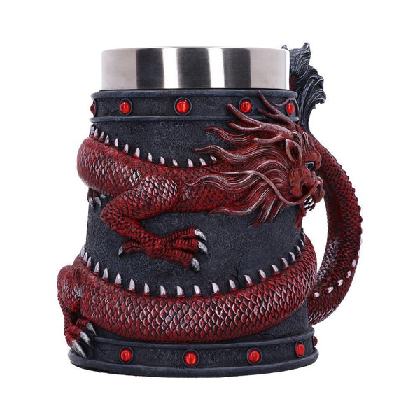 Dragon Coil Tankard Red 16cm - GiftMasters.co.uk