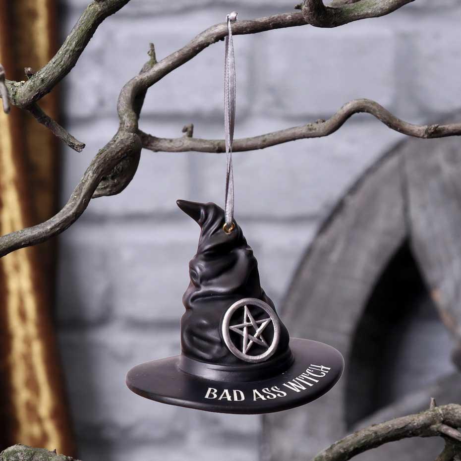 Bad Ass Witch Hanging Ornament 9cm - Buy Hanging Decorations at GiftMasters.co.uk