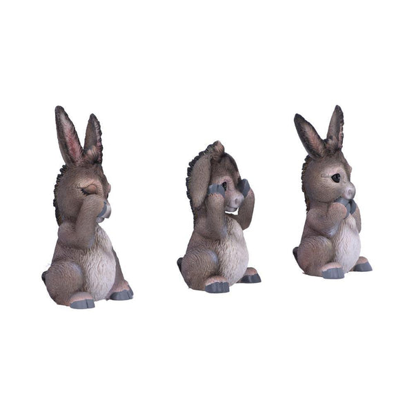 Three Wise Donkeys 11cm Ornament - GiftMasters.co.uk