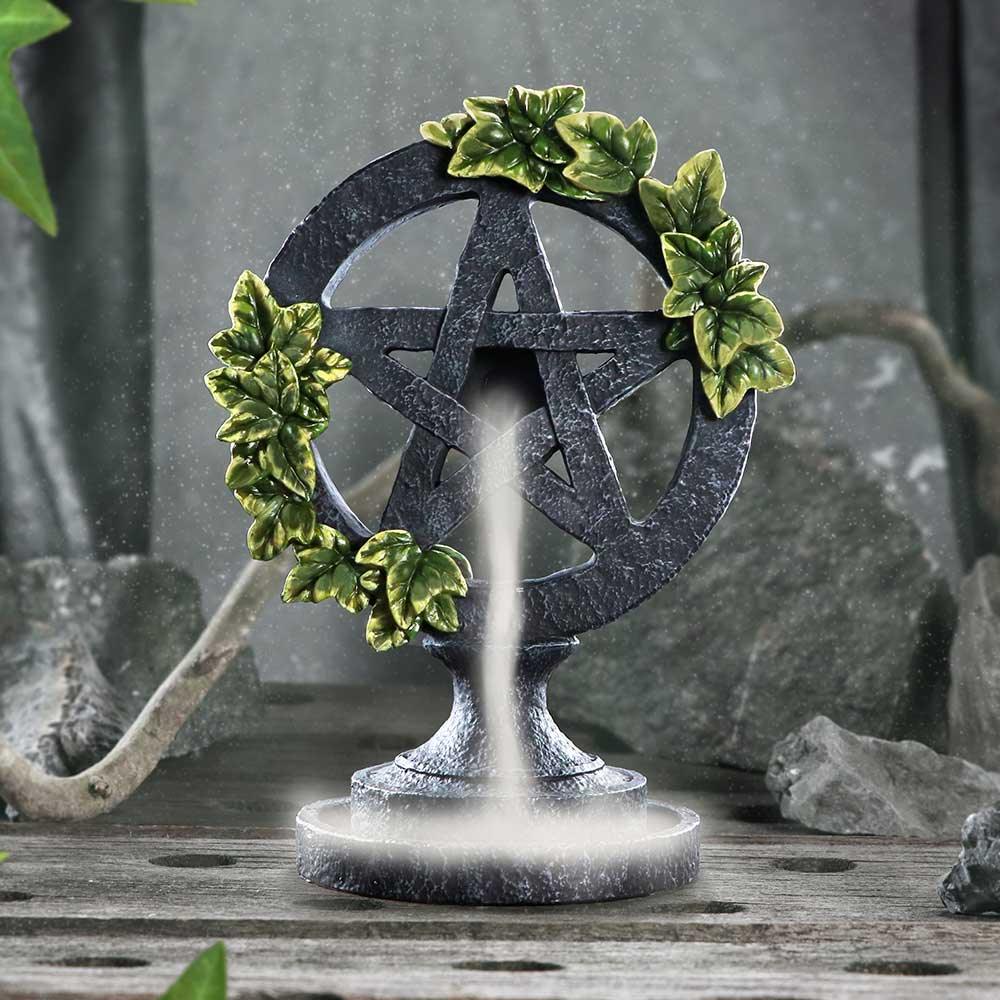 Aged Pentagram Backflow Incense Burner 19cm - Buy Incense Holders at GiftMasters.co.uk