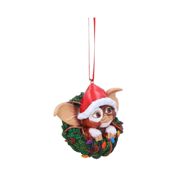Gremlins Gizmo in Wreath Hanging Ornament 10cm - GiftMasters.co.uk