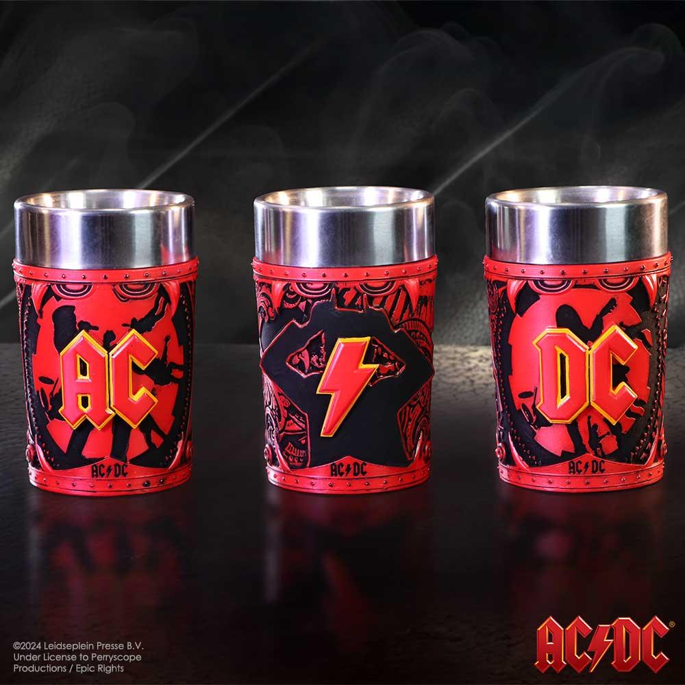 ACDC Logo Shot Glass Set (Set of 3) 8.7cm - Buy Shot Glasses at GiftMasters.co.uk