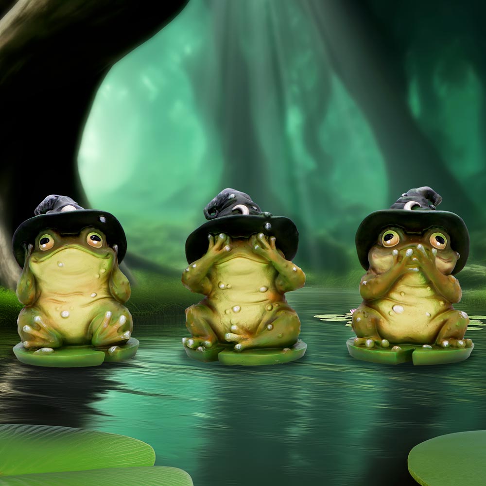 Three Wise Toads 10.3cm Ornament - Buy Figurines Small (Under 15cm) at GiftMasters.co.uk