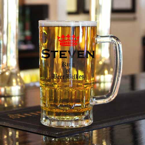 Beer Belly Dad Glass Tankard - Buy Glass Tankards at GiftMasters.co.uk