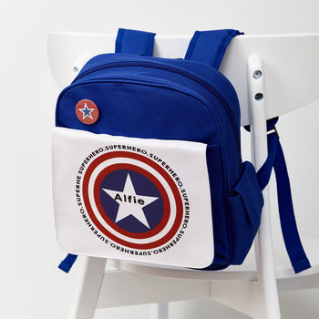 Personalised Superhero Mini Rucksack - Buy Textile Bags at GiftMasters.co.uk