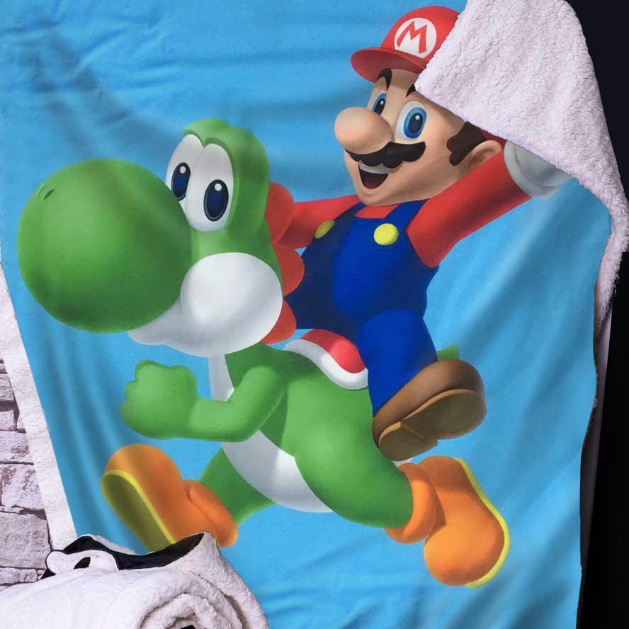 Super Mario - Mario and Yoshi Throw 100*150cm - Buy Throws at GiftMasters.co.uk