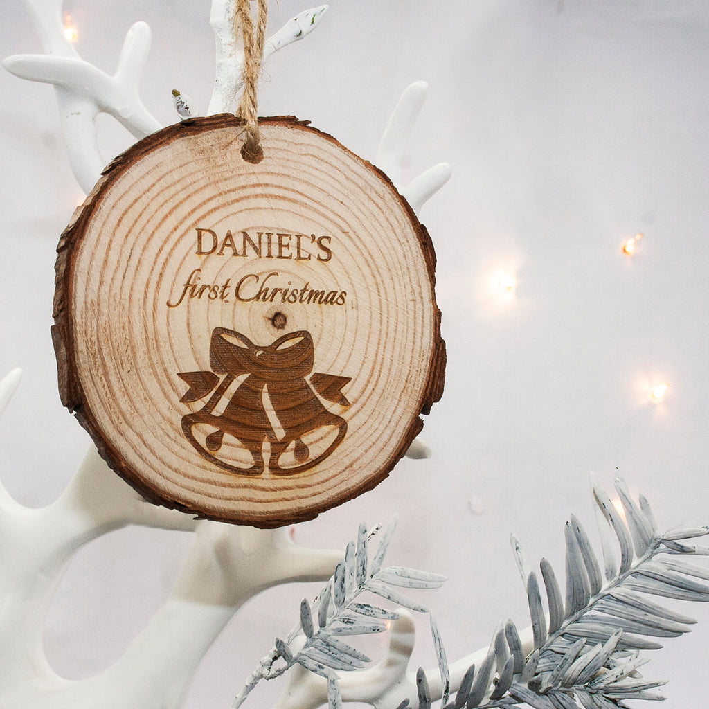 Christmas Bell Hanging Decoration - Buy Wooden Decorations at GiftMasters.co.uk