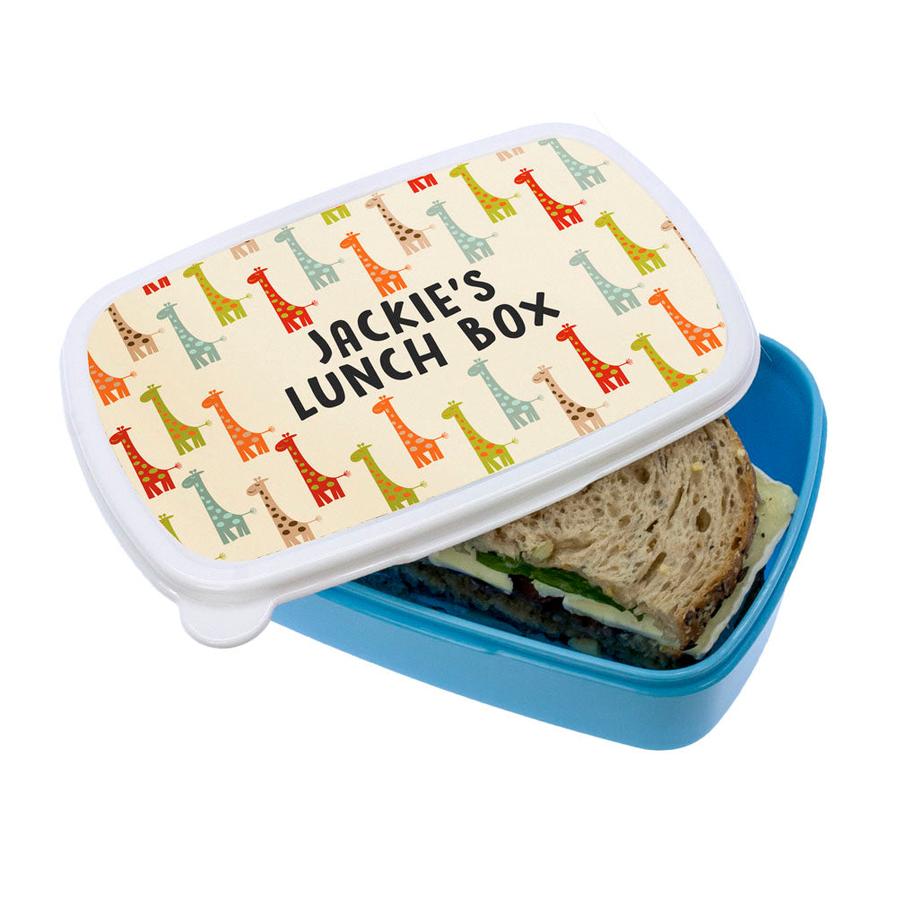 Colourful Giraffe Pattern Lunch Box - Buy Plastic Lunch Boxes at GiftMasters.co.uk