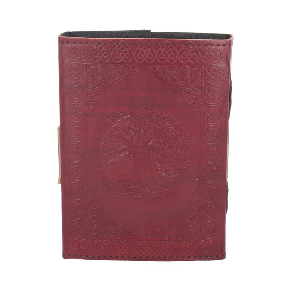 Tree Of Life Leather Journal w/lock 13 x 18cm - GiftMasters.co.uk